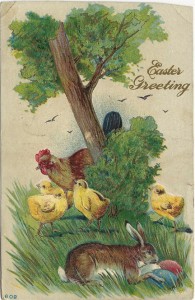 ‘Easter Greeting’  (608) postcard is postmarked Salem, Mass., April 4, 1912.